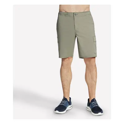 Skechers Men's Downtown Cargo Inch Short in Olive/Gray, Size Small | Polyester