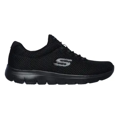 Skechers Women's Summits Sneaker in Black, Size | Textile/Synthetic, Machine Washable