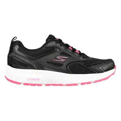 Skechers Women's GO RUN Consistent Sneaker in Black/Pink, Size | Leather/Textile/Synthetic, Vega