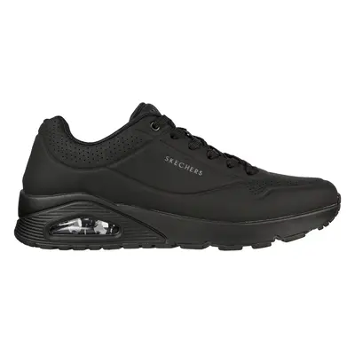 Skechers Men's Uno - Stand On Air Sneaker in Black, Size Wide | Synthetic/Textile