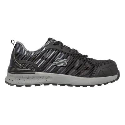 Skechers Women's Work: Bulklin - Lyndale Comp Toe Sneaker in Black/Gray, Size | Textile/Syntheti