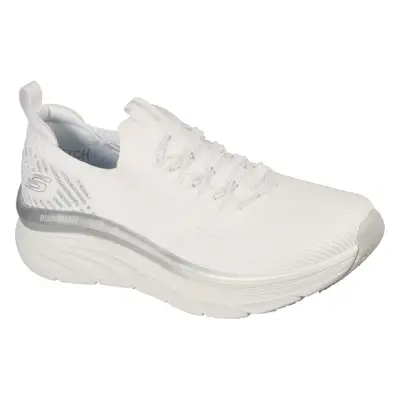 Skechers Women's Relaxed Fit: D'Lux Walker - Let it Glow Sneaker in White/Silver, Size | Textile