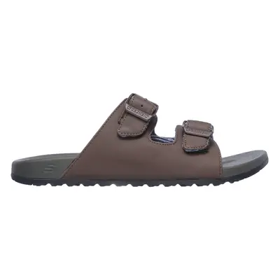 Skechers Men's Relaxed Fit: Pelem - Rolento Sandals in Chocolate, Size | Synthetic, Vegan