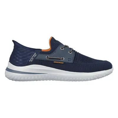 Skechers Men's Slip-ins: Delson 3.0 - Roth Sneaker in Navy Blue, Size Wide | Textile/Synthetic, 