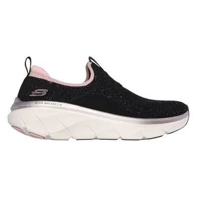 Skechers Women's Relaxed Fit: D'Lux Walker 2.0 - Sparkle Forever Sneaker in Black/Rose Gold | Te