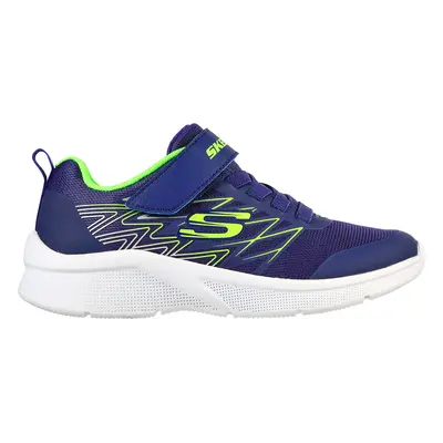 Skechers Boy's Microspec - Texlor Sneaker in Navy Blue/Lime, Size | Textile/Synthetic, Machine W