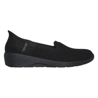 Skechers Women's Slip-ins: Arya - Sweet Voice Slip-On Shoes in Black, Size | Textile, Vegan, Mac