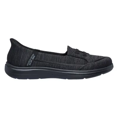 Skechers Women's Slip-ins: On-the-GO Flex Radiant - Dreaming Flats in Black/Gray, Size | Textile