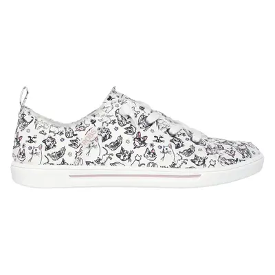 Skechers Women's BOBS B Cute 2.0 - Glam Kitty Sneaker in White, Size | Textile/Metal, Vegan