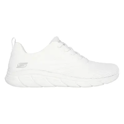 Skechers Women's BOBS Sport B Flex Lo - Graceful Stride Sneaker in White, Size | Textile/Synthet