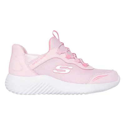 Skechers Girls Slip-ins: Bounder - Simple Cute Sneaker in Light Pink, Size | Synthetic/Textile, 