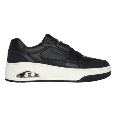 Skechers Men's Uno Court - Low-Post Sneaker in Black, Size | Leather/Synthetic/Textile