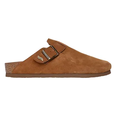 Skechers Women's Relaxed Fit: Arch Fit Granola Mule in Chestnut, Size | Leather/Metal