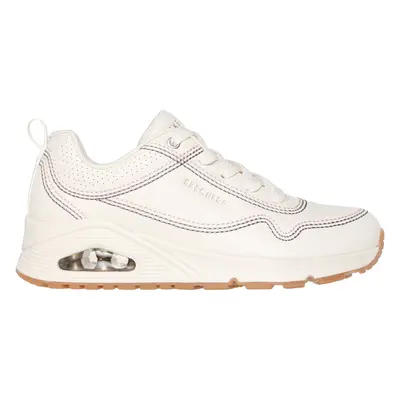 Skechers Women's Uno - Luxurious Stitches Sneaker in Off White, Size | Synthetic/Textile