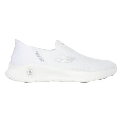 Skechers Women's Slip-ins: GO WALK Anywhere - Fawn Slip-On Shoes in White, Size | Textile/Synthe