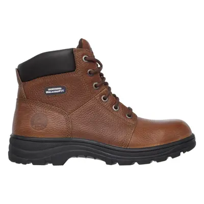 Skechers Men's Work Relaxed Fit: Workshire ST Boots in Brown, Size | Leather/Synthetic