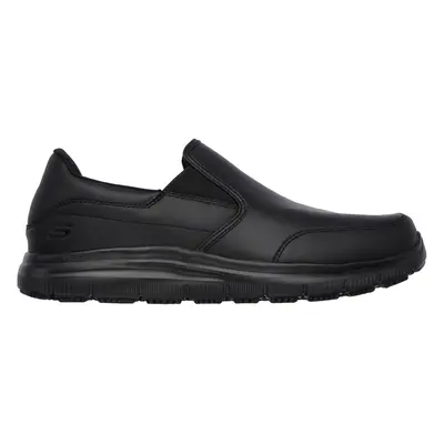 Skechers Men's Work Relaxed Fit: Flex Advantage SR - Bronwood Slip-On Shoes in Black, Size | Lea