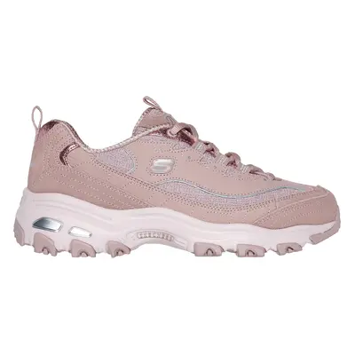 Skechers Women's D'Lites - Reflections Sneaker in Mauve, Size | Leather/Synthetic/Textile