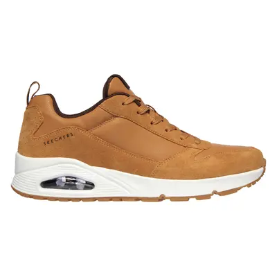 Skechers Men's Uno - Stacre Sneaker in Whiskey, Size | Leather/Synthetic/Textile