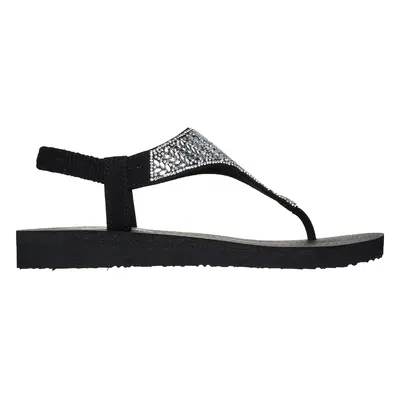 Skechers Women's Meditation - Glamorous Muse Sandals in Black, Size | Synthetic, Vegan