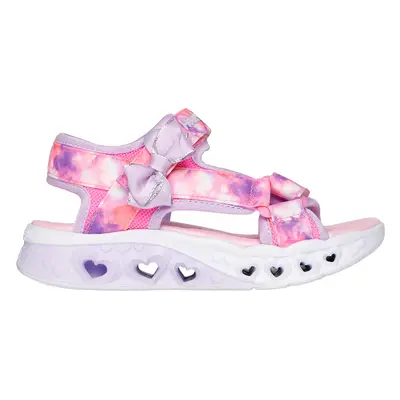 Skechers Girls Flutter Hearts Sandal - Blurry Love Sandals in Pink/Lavender, Size | Textile