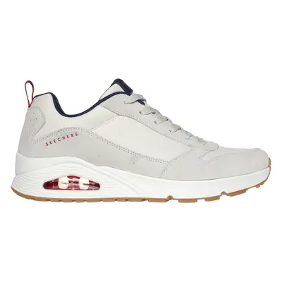 Skechers Men's Uno - Stacre Sneaker in Off White, Size | Leather/Synthetic/Textile