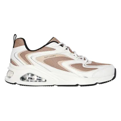 Skechers Women's Tres-Air Uno - Street Fl-Air Sneaker in White/Tan, Size | Synthetic/Textile