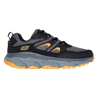 Skechers Men's Relaxed Fit: D'Lux Journey Sneaker in Black/Yellow, Size | Leather/Synthetic/Text