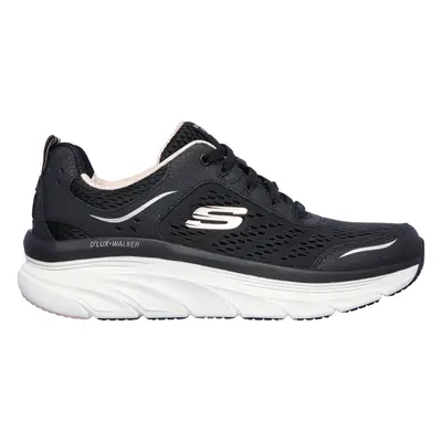 Skechers Women's Relaxed Fit: D'Lux Walker - Infinite Motion Sneaker in Black/Pink, Size | Leath