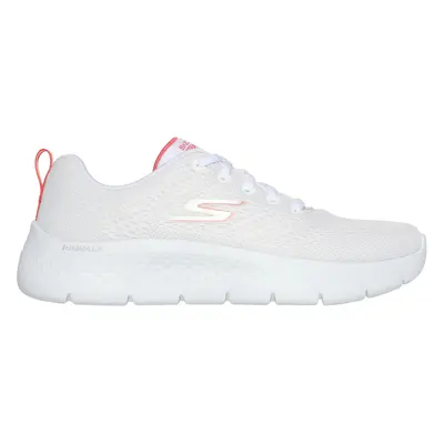 Skechers Women's GO WALK Flex - Kali Sneaker in White/Coral, Size | Textile/Synthetic, Vegan, Ma