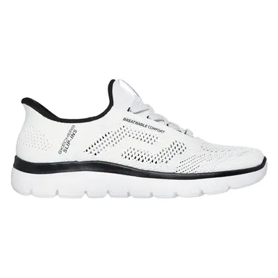 Skechers Men's Slip-ins: Summits - Perfo Sneaker in White/Black, Size | Textile/Synthetic, Vegan