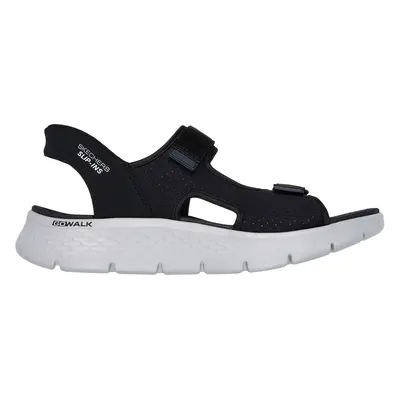 Skechers Men's Slip-ins: GO WALK Flex SD - Easy Entry Sandals in Black/Gray, Size | Textile/Synt