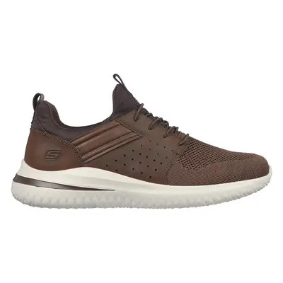 Skechers Men's Delson 3.0 - Cicada Sneaker in Brown, Size | Textile/Synthetic