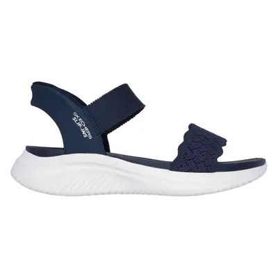 Skechers Women's Slip-ins: Ultra Flex 3.0 Sandals in Navy Blue, Size | Textile/Synthetic, Vegan,