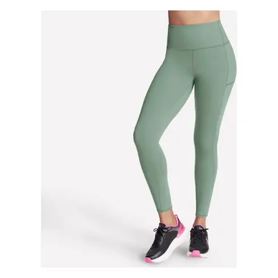 Skechers Women's GO WALK High-Waisted Legging in Taupe/Olive, Size | Nylon/Spandex