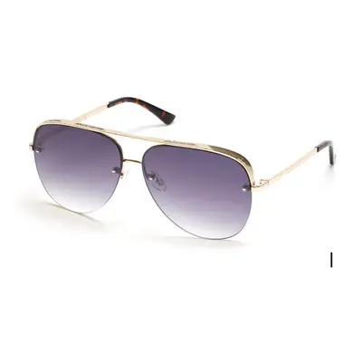 Skechers Semi-Rimless Metal Aviator in Light Gold