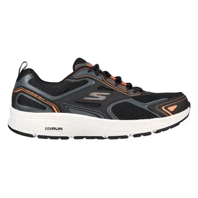 Skechers Men's GOrun Consistent Sneaker in Black/Orange, Size | Leather/Textile/Synthetic