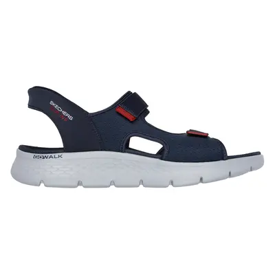 Skechers Men's Slip-ins: GO WALK Flex SD - Easy Entry Sandals in Navy Blue/Red, Size | Textile/S