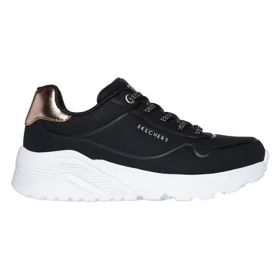 Skechers Girls Uno Lite Sneaker in Black, Size | Synthetic, Machine Washable