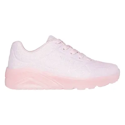 Skechers Girls Uno Ice Sneaker in Light Pink, Size | Synthetic