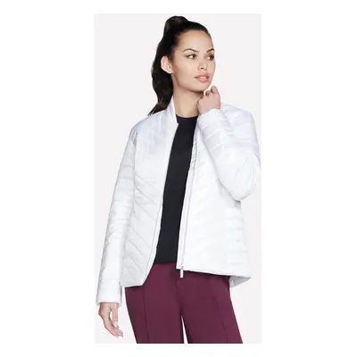 Skechers Women's GO SHIELD Shine Jacket in White, Size Large | Nylon