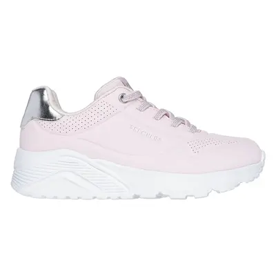 Skechers Girls Uno Lite Sneaker in Pink/Silver, Size | Synthetic, Machine Washable