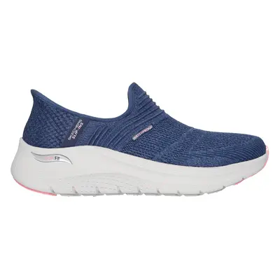 Skechers Women's Slip-ins: Arch Fit 2.0 - Right as Rain Sneaker in Navy Blue/Pink, Size | Textil