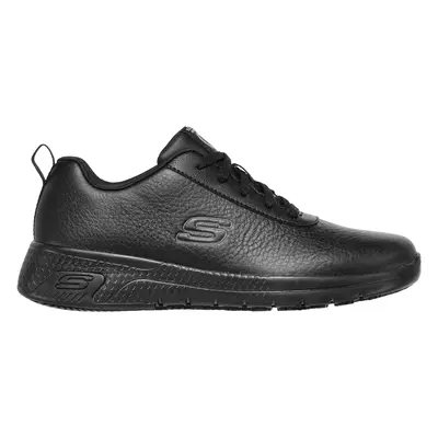 Skechers Women's Work Relaxed Fit: Marsing - Gmina SR Sneaker in Black, Size | Leather/Synthetic