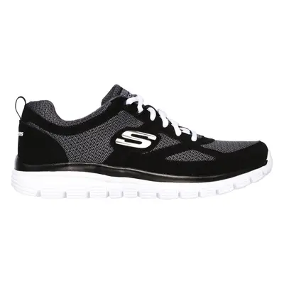 Skechers Men's Burns - Agoura Sneaker in Black/White, Size | Leather/Textile/Synthetic