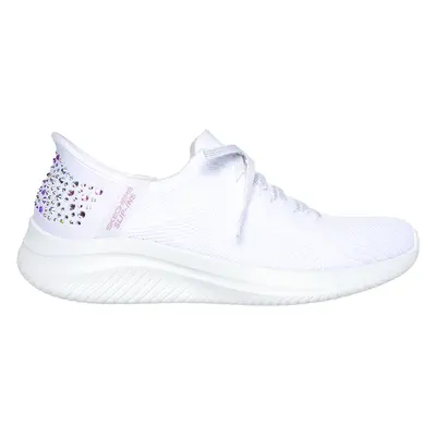 Skechers Women's Slip-ins: Ultra Flex 3.0 - Shining Glitz Sneaker in White, Size | Textile, Vega