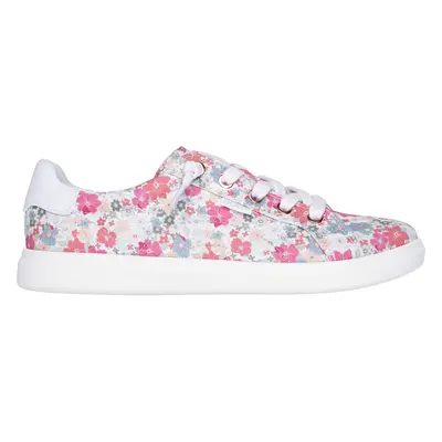 Skechers Women's BOBS D'Vine - Floral Flair Sneaker in White, Size | Textile/Metal, Vegan, Machi