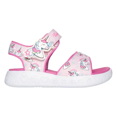 Skechers Twinkle Toes: Rainbow Shines Sandals in Pink, Size | Synthetic