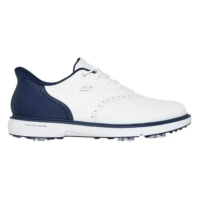 Skechers Men's Slip-ins: GO GOLF Prestige Golf Shoes in White/Navy Blue, Size | Leather/Syntheti