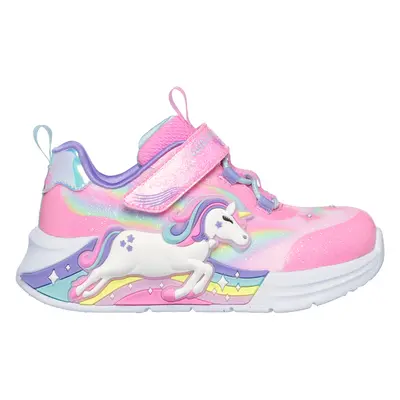 Skechers S-Lights: Unicorn Chaser Sneaker in Pink, Size | Textile/Synthetic